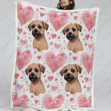 Load image into Gallery viewer, Infinite Border Terrier Love Soft Warm Fleece Blanket-Blanket-Blankets, Border Terrier, Home Decor-13