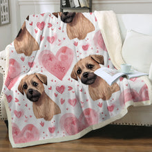 Load image into Gallery viewer, Infinite Border Terrier Love Soft Warm Fleece Blanket-Blanket-Blankets, Border Terrier, Home Decor-Small-1