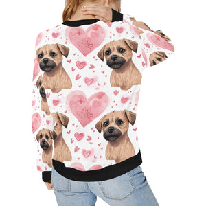 Infinite Border Terrier Love Women's Sweatshirt-Apparel-Apparel, Border Terrier, Shirt, Sweatshirt-4