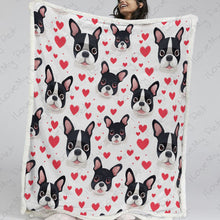 Load image into Gallery viewer, Infinite Boston Terrier Love Soft Warm Fleece Blanket-Blanket-Blankets, Boston Terrier, Home Decor-13