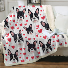 Load image into Gallery viewer, Infinite Boston Terrier Love Soft Warm Fleece Blanket-Blanket-Blankets, Boston Terrier, Home Decor-14