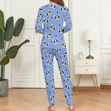 Load image into Gallery viewer, Infinite Boston Terrier Love Women&#39;s Soft Pajama Set - 4 Colors-Pajamas-Apparel, Boston Terrier, Pajamas-XS-CornflowerBlue-21