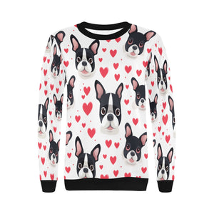 Infinite Boston Terrier Love Women's Sweatshirt-Apparel-Apparel, Boston Terrier, Shirt, Sweatshirt-3