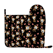 Load image into Gallery viewer, Infinite Boxer Love Oven Glove-Kitchen Decor-Black-One Size-5