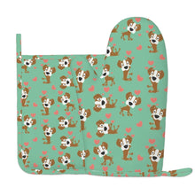 Load image into Gallery viewer, Infinite Boxer Love Oven Glove-Kitchen Decor-Green-One Size-13