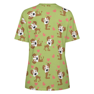 Infinite Boxer Love Soft All Over Print Women's Cotton T-Shirt - 4 Colors-Apparel-Apparel, Boxer, Shirt, T Shirt-15