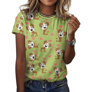 Infinite Boxer Love Soft All Over Print Women's Cotton T-Shirt - 4 Colors-Apparel-Apparel, Boxer, Shirt, T Shirt-17