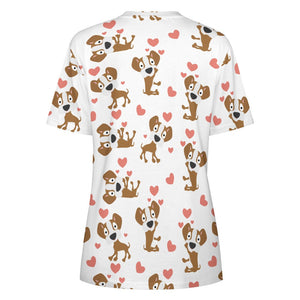 Infinite Boxer Love Soft All Over Print Women's Cotton T-Shirt - 4 Colors-Apparel-Apparel, Boxer, Shirt, T Shirt-2