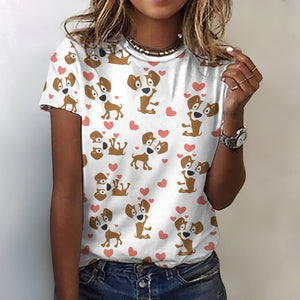 Infinite Boxer Love Soft All Over Print Women's Cotton T-Shirt - 4 Colors-Apparel-Apparel, Boxer, Shirt, T Shirt-19