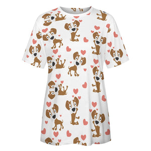 Infinite Boxer Love Soft All Over Print Women's Cotton T-Shirt - 4 Colors-Apparel-Apparel, Boxer, Shirt, T Shirt-3