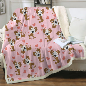 Infinite Boxer Love Soft Warm Fleece Blankets - 4 Colors-Blanket-Blankets, Boxer, Home Decor-Soft Pink-Small-3
