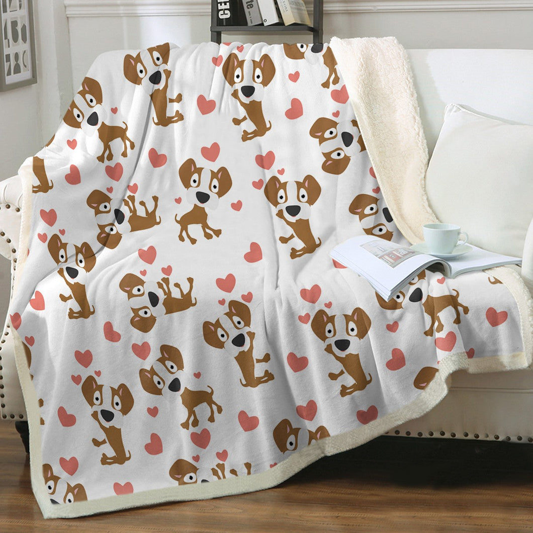 Infinite Boxer Love Soft Warm Fleece Blankets - 4 Colors-Blanket-Blankets, Boxer, Home Decor-Ivory-Small-1