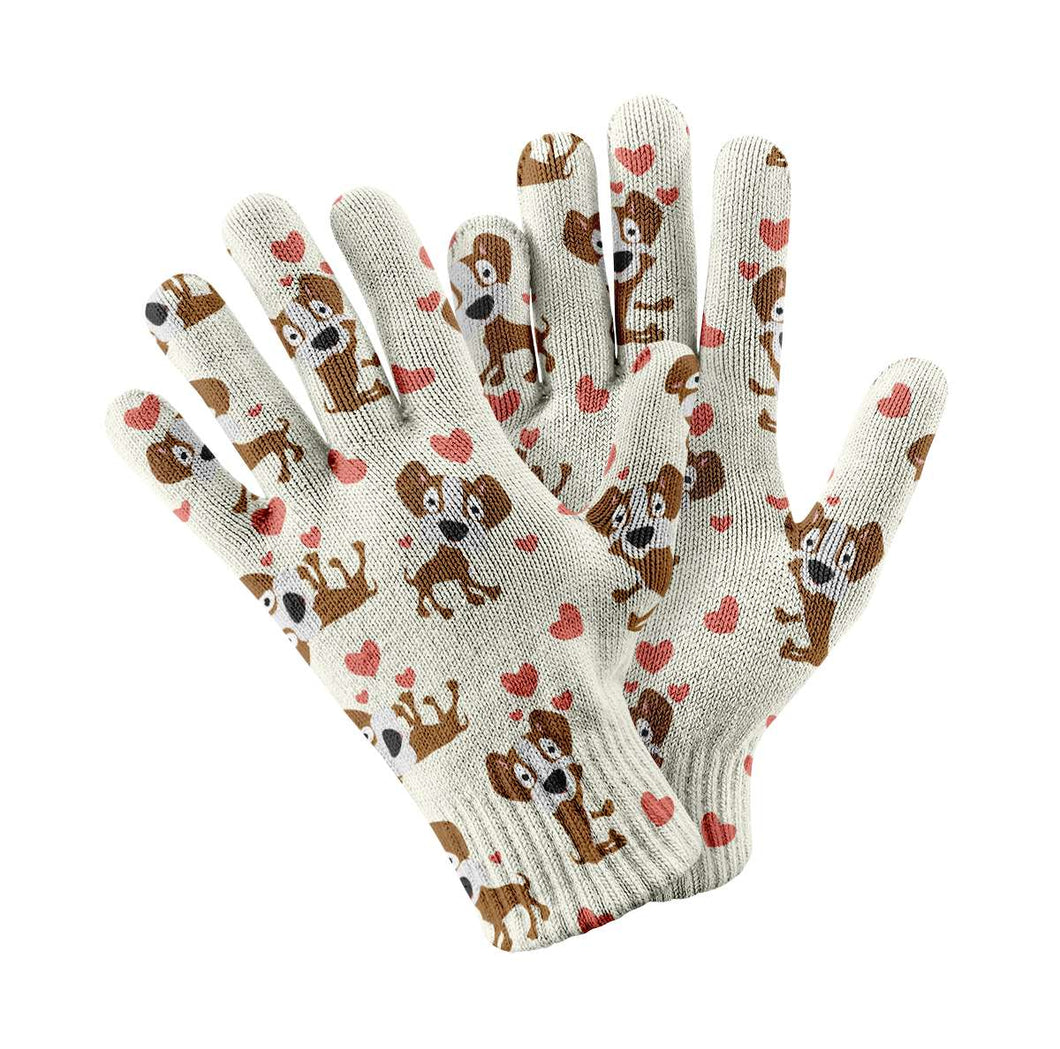 Infinite Boxer Love Touch Screen Gloves-Accessories-Accessories, Boxer, Dog Dad Gifts, Dog Mom Gifts, Gloves-White-1