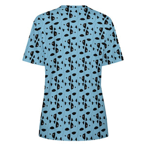 Infinite Bull Terrier Love All Over Print Women's Cotton T-Shirt - 4 Colors-Apparel-Apparel, Bull Terrier, Shirt, T Shirt-11