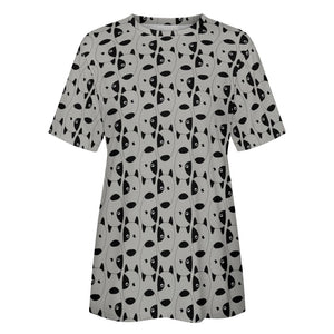Infinite Bull Terrier Love All Over Print Women's Cotton T-Shirt - 4 Colors-Apparel-Apparel, Bull Terrier, Shirt, T Shirt-10