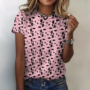 Infinite Bull Terrier Love All Over Print Women's Cotton T-Shirt - 4 Colors-Apparel-Apparel, Bull Terrier, Shirt, T Shirt-17
