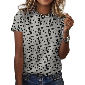 Infinite Bull Terrier Love All Over Print Women's Cotton T-Shirt - 4 Colors-Apparel-Apparel, Bull Terrier, Shirt, T Shirt-8