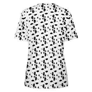 Infinite Bull Terrier Love All Over Print Women's Cotton T-Shirt - 4 Colors-Apparel-Apparel, Bull Terrier, Shirt, T Shirt-3