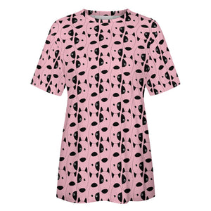 Infinite Bull Terrier Love All Over Print Women's Cotton T-Shirt - 4 Colors-Apparel-Apparel, Bull Terrier, Shirt, T Shirt-4