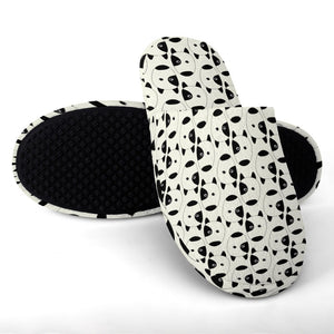 Infinite Bull Terrier Love Women's Cotton Mop Slippers-Footwear-Accessories, Bull Terrier, Dog Mom Gifts, Slippers-4