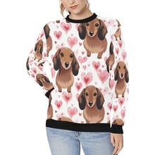 Load image into Gallery viewer, Infinite Dachshund Love women&#39;s sweartshirt-Apparel, Dachshund, Sweatshirt-White-XS-1