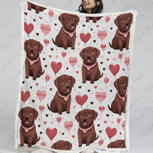 Infinite Chocolate Lab Love Soft Warm Fleece Blanket-Blanket-Blankets, Chocolate Labrador, Home Decor, Labrador-2