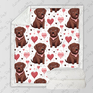 Infinite Chocolate Lab Love Soft Warm Fleece Blanket-Blanket-Blankets, Chocolate Labrador, Home Decor, Labrador-3