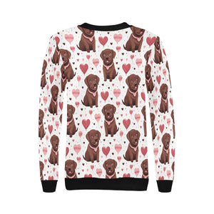 Infinite Chocolate Lab Love Women's Sweatshirt-Apparel-Apparel, Chocolate Labrador, Labrador, Shirt, Sweatshirt-2