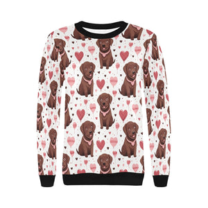 Infinite Chocolate Lab Love Women's Sweatshirt-Apparel-Apparel, Chocolate Labrador, Labrador, Shirt, Sweatshirt-3