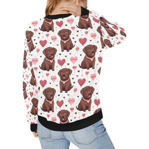 Infinite Chocolate Lab Love Women's Sweatshirt-Apparel-Apparel, Chocolate Labrador, Labrador, Shirt, Sweatshirt-4