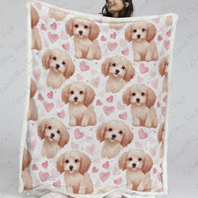 Load image into Gallery viewer, Infinite Cockapoo Love Soft Warm Fleece Blanket-Blanket-Blankets, Cockapoo, Home Decor-13