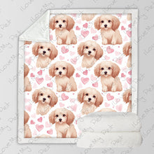 Load image into Gallery viewer, Infinite Cockapoo Love Soft Warm Fleece Blanket-Blanket-Blankets, Cockapoo, Home Decor-3