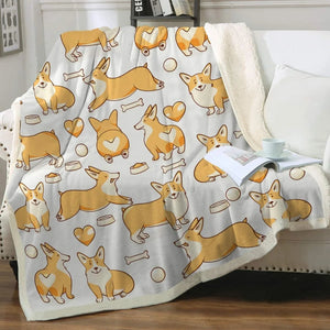 Infinite Corgi Love Soft Warm Fleece Blankets - 3 Designs-Blanket-Blankets, Corgi, Dogs, Home Decor-8