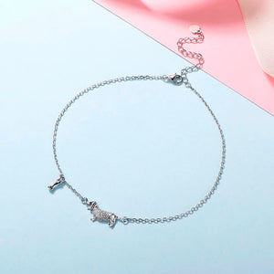 Infinite Dachshund Love Silver Anklet Foot Jewelry-Dog Themed Jewellery-Dachshund, Jewellery-4