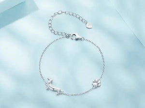 Infinite Dachshund Love Silver Bracelet-CQB262-11