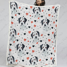 Load image into Gallery viewer, Infinite Dalmatian Love Soft Warm Fleece Blanket-Blanket-Blankets, Dalmatian, Home Decor-13