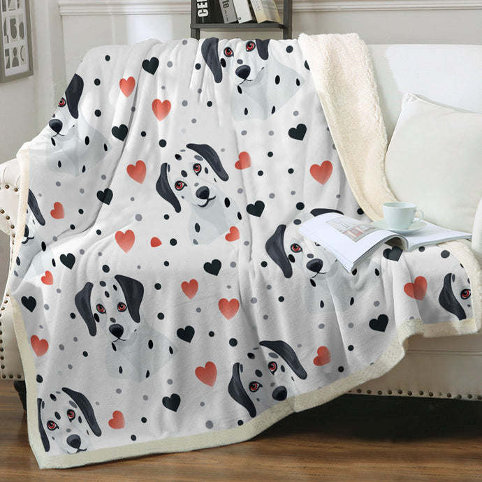 Infinite Dalmatian Love Soft Warm Fleece Blanket-Blanket-Blankets, Dalmatian, Home Decor-Small-1