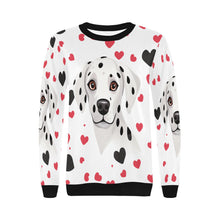 Load image into Gallery viewer, Infinite Dalmatian Love Women&#39;s Sweatshirt-Apparel-Apparel, Dalmatian, Shirt, Sweatshirt-4