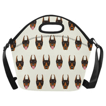 Load image into Gallery viewer, Infinite Doberman Love Neoprene Lunch Bag-Accessories-Accessories,Bags,Doberman,Lunch Bags-Ivory Cream-2