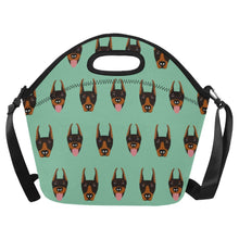 Load image into Gallery viewer, Infinite Doberman Love Neoprene Lunch Bag-Accessories-Accessories,Bags,Doberman,Lunch Bags-Mint Green-4