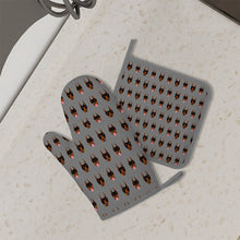 Load image into Gallery viewer, Infinite Doberman Love Oven Mitts and Pot Holder Set-Kitchen Decor-Accessories,Doberman,Dog Mom Gifts-3