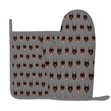 Load image into Gallery viewer, Infinite Doberman Love Oven Mitts and Pot Holder Set-Kitchen Decor-Accessories,Doberman,Dog Mom Gifts-9