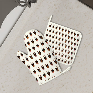 Infinite Doberman Love Oven Mitts and Pot Holder Set-Kitchen Decor-Accessories,Doberman,Dog Mom Gifts-1