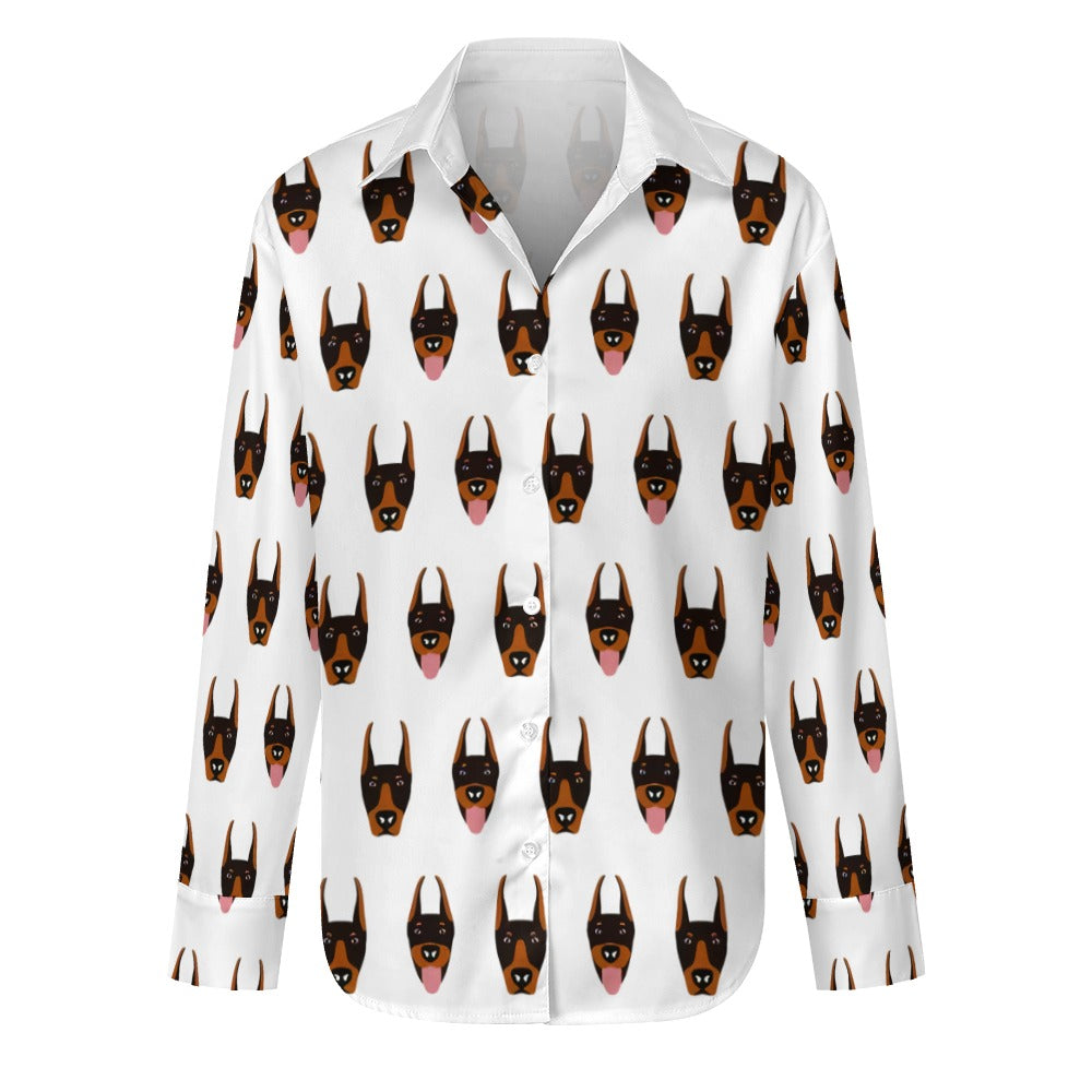 Infinite Doberman Love Women's Shirt-S-White-1