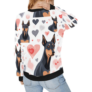 Infinite Doberman Love Women's Sweatshirt-Apparel-Apparel, Doberman, Shirt, Sweatshirt-3