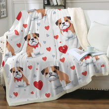 Load image into Gallery viewer, Infinite English Bulldog Love Soft Warm Fleece Blanket-Blanket-Blankets, English Bulldog, Home Decor-14