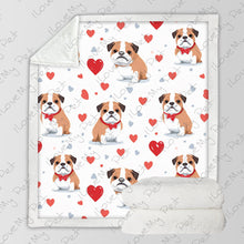 Load image into Gallery viewer, Infinite English Bulldog Love Soft Warm Fleece Blanket-Blanket-Blankets, English Bulldog, Home Decor-3