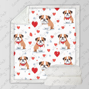 Infinite English Bulldog Love Soft Warm Fleece Blanket-Blanket-Blankets, English Bulldog, Home Decor-3