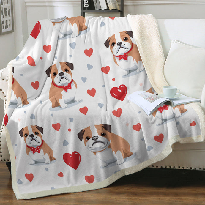 Infinite English Bulldog Love Soft Warm Fleece Blanket-Blanket-Blankets, English Bulldog, Home Decor-Small-1