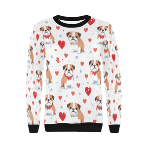 Infinite English Bulldog Love Women's Sweatshirt-Apparel-Apparel, English Bulldog, Shirt, Sweatshirt-2